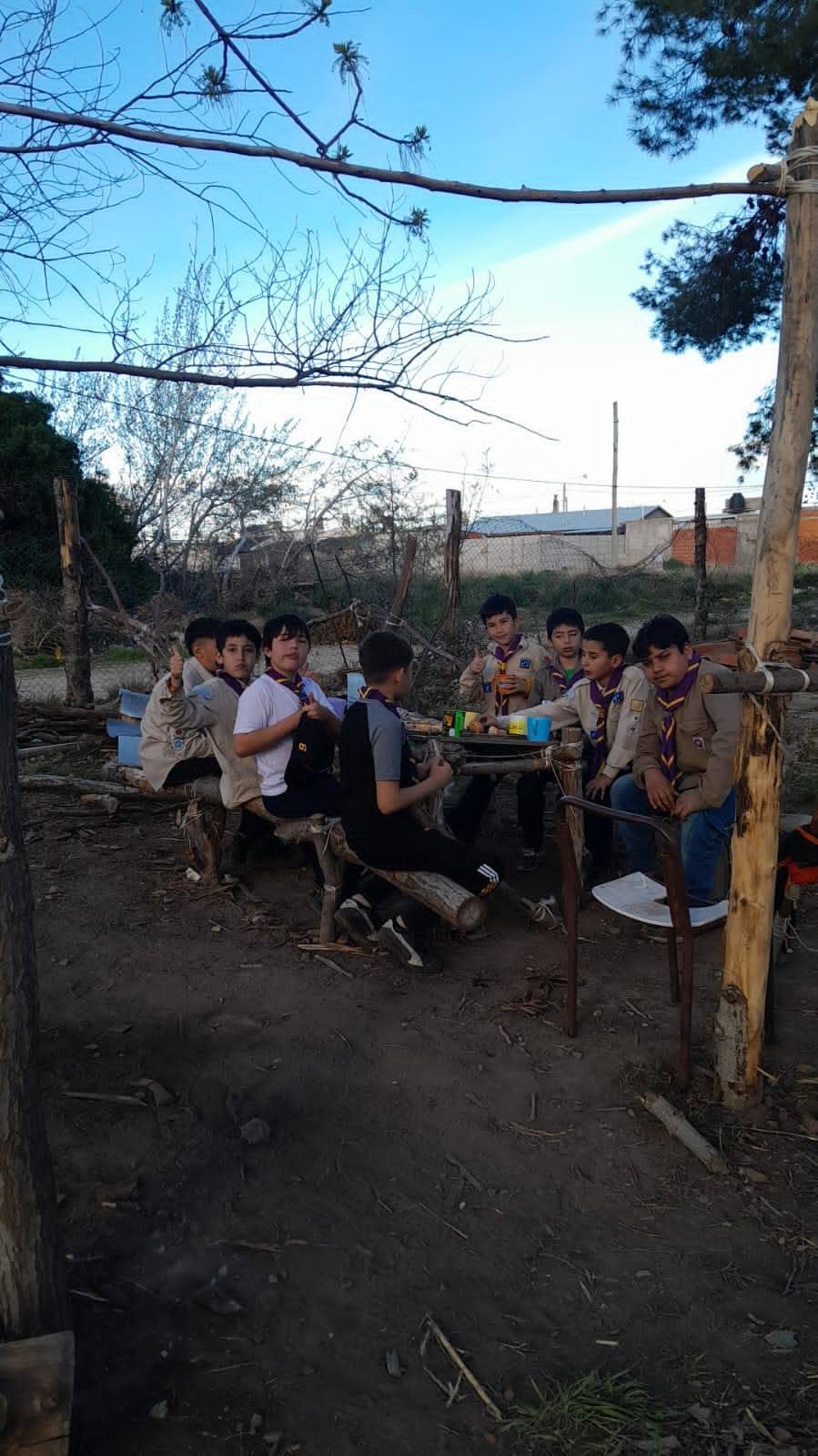 Patrulla reunida en actividad